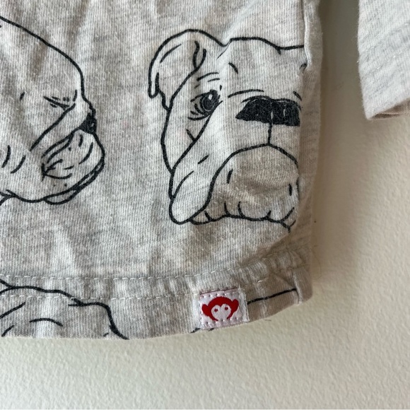 🌼 5/$25 Appaman Kids Bulldog Print Long Sleeve Tee | Size 4T | Gray Cotton Shirt - Picture 3 of 10